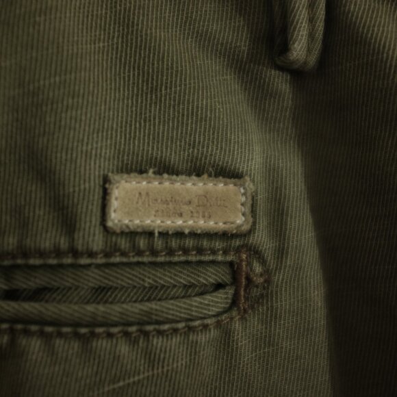 COPY - Massimo Dutti Olive Green Cotton Linen Blend Slim Fit Pants size 40 - Picture 4 of 13